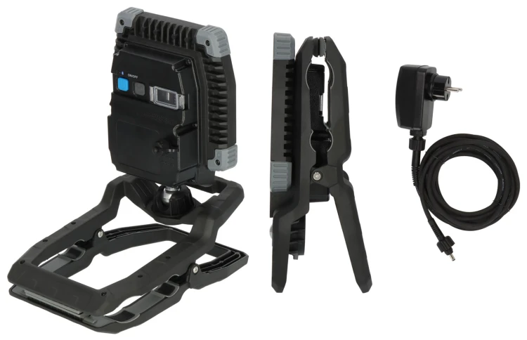 Mobilny reflektor budowlany, hybrydowa lampa LED CL 5050 MBAH Clip, 6800lm, IP65
