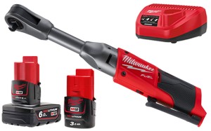 Grzechotka wysokoobrotowa ⅜″ Milwaukee M12FIR38LR-632 2x aku. : 6.0Ah i 3.0Ah, ładowarka