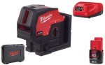 Laser krzyżowy Milwaukee zielony M12CLLP-201C 1x aku. 2.0Ah, ładowarka, walizka