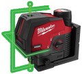 Laser krzyżowy Milwaukee zielony M12CLLP 38m
