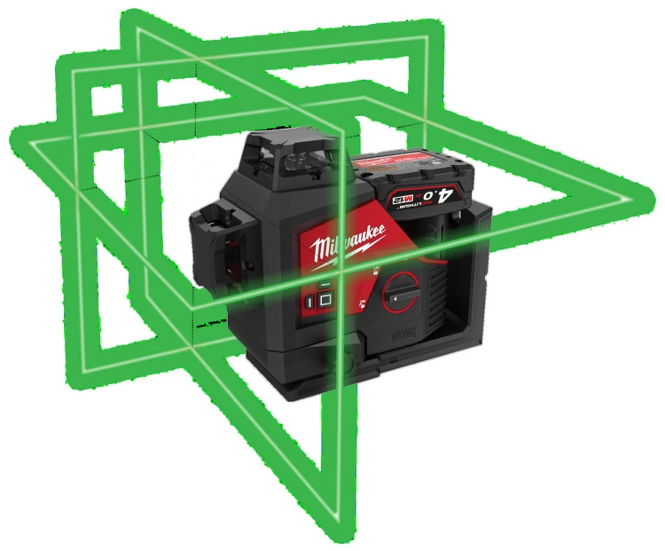 Laser krzyżowy Milwaukee M123PL-401C 3-płaszczyznowy