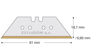 Ostrza trapezowe TGL 65 PB Lutz opk 10 szt 480570