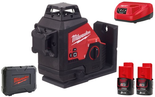 Laser krzyżowy Milwaukee M123PL 3-płaszczyznowy