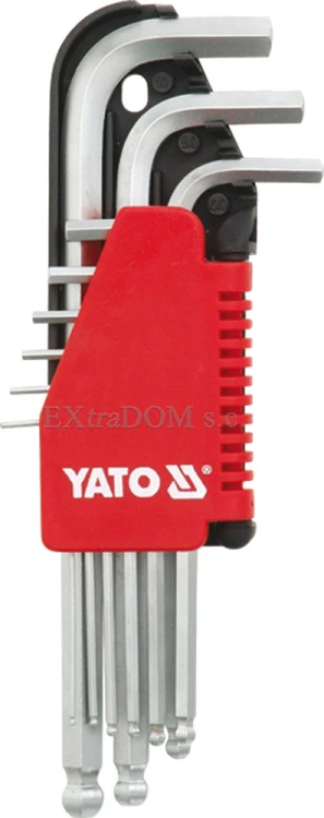 Klucze imbusowe Yato hex z kulką 9cz. 1,5-10mm długie Cr-V YT-0506