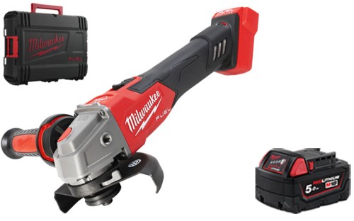 Szlifierka kątowa 125 mm Milwaukee M18FSAGV125XB-0X regulacja prędkości, hamulec, włącznik suwakowy