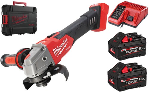Szlifierka kątowa 125 mm Milwaukee M18FSAGV125XB-0X regulacja prędkości, hamulec, włącznik suwakowy