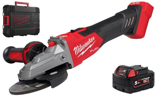 Szlifierka kątowa 125 mm z płaską głowicą Milwaukee M18FSAGF125XB z hamulcem i włącznikiem suwakowym