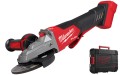 Szlifierka kątowa 125 mm z płaską głowicą Milwaukee M18FSAGF125XPDB-0X z hamulcem i włącznikiem łopatkowym w walizce,