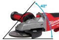 Szlifierka kątowa 125 mm z płaską głowicą Milwaukee M18FSAGF125XPDB-0X z hamulcem i włącznikiem łopatkowym w walizce,