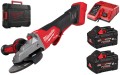 Szlifierka kątowa 125 mm z płaską głowicą Milwaukee M18FSAGF125XPDB z hamulcem i włącznikiem łopatkowym w walizce