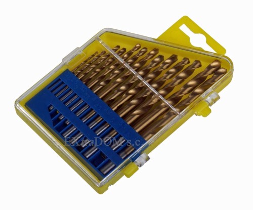 Wiertła do metalu kpl. 13cz. 1,5 - 6,5mm tytanowe