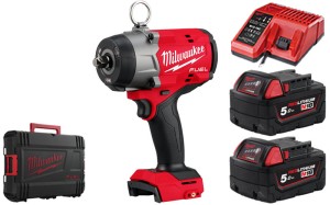 Klucz udarowy ½'' Milwaukee M18FHIW2P12-502X Fuel 1491Nm, 2x aku. 5.0Ah, ładowarka, walizka 4933492786