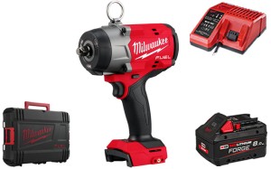 Klucz udarowy ½'' Milwaukee M18FHIW2P12-801X Fuel 1491Nm, 1x aku. 8.0Ah FORGE™, ładowarka, walizka