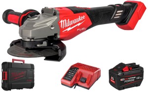 Szlifierka kątowa 125mm z hamulcem Milwaukee M18FHSAG125XB2-121X 1x aku. 12.0Ah FORGE™ ładowarka, walizka