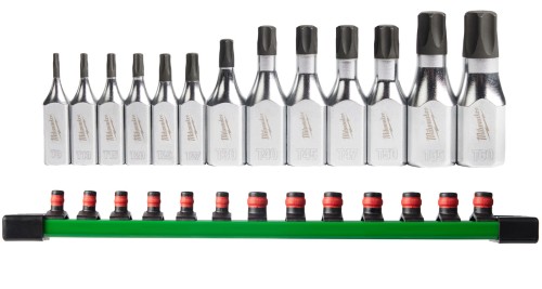Klucze trzpieniowe TORX Milawukee kpl. 13 cz. T8 - T60 na szynie 4932480565