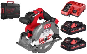 Pilarka tarczowa 165mm Milwaukee M18FCS552-302X 57 mm, 2x aku. HIGH OUTPUT 3.0Ah, ładowarka, walizka 4933493589