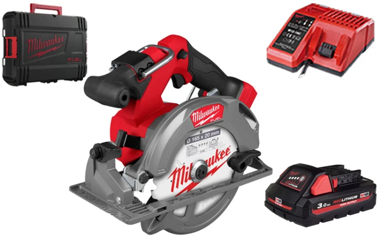 Pilarka tarczowa 165mm Milwaukee M18FCS552 głębokość cięcia 57 mm