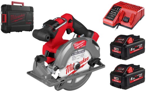Pilarka tarczowa 165mm Milwaukee M18FCS552 głębokość cięcia 57 mm