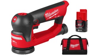Szlifierka orbitalna Milwaukee M12FSDR75-0B + 1x aku. 3.0Ah w torbie, bez ładowarki