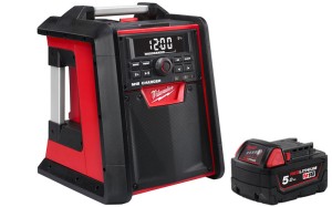 Radio - ładowarka do akumulatorów Milwaukee M18RC-0 + 1x aku. 5Ah M18B5