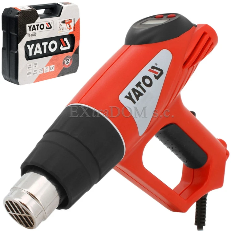 Yato opalarka 2000W 70600°C +akcesoria wyświetlacz LCD YT-82293