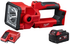 Reflektor przenośny Milwaukee M18SLED-501 1250lm IP54, 1x aku 5.0Ah + ładowarka