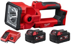 Reflektor przenośny Milwaukee M18SLED-502 1250lm IP54, 2x aku 5.0Ah + ładowarka