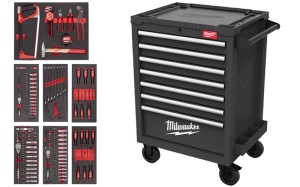 Wózek narzędziowy Milwaukee z wyposażeniem 131 narzędzi 4932500741