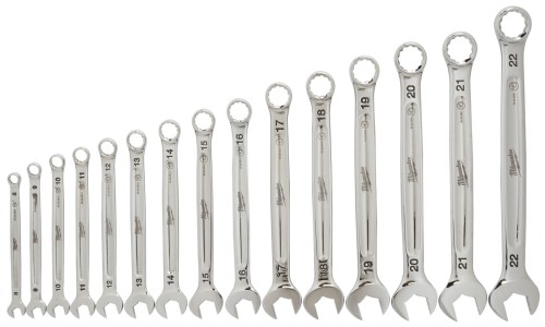 Klucze płasko – oczkowe Milwaukee MAXBITE kpl. 15 szt. - metryczny 4932464258