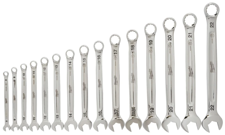 Klucze płasko – oczkowe Milwaukee MAXBITE kpl. 15 szt. - metryczny 4932464258