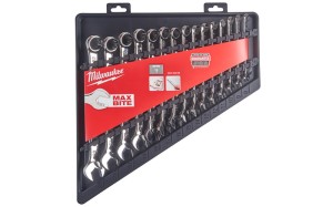 Klucze płasko – oczkowe Milwaukee MAXBITE kpl. 15 szt. - metryczny  4932464258