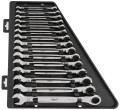 Klucze płasko – oczkowe Milwaukee MAXBITE z grzechotką kpl. 15 szt. - metryczny 4932464994