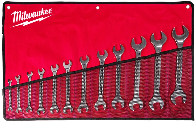 Klucze płaskie Milwaukee kpl. 12 szt. w etui 4932492714
