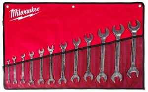 Klucze płaskie Milwaukee kpl. 12 szt. w etui 4932492714