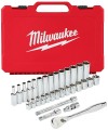 Klucze nasadowe Milwaukee 3/8˝ z grzechotką, metryczne, kpl. 32 szt. w skrzynce 4932464945