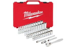 Klucze nasadowe Milwaukee 1/4˝ z grzechotką, metryczne, kpl. 50 szt. w skrzynce 4932464944