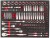 Wkładka piankowa Milwaukee z nasadkami i grzechotkami 1/4", 3/8", 1/2" do wózków narzędziowych kpl. 120 szt. 4932498518