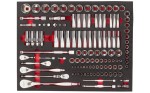 Wkładka piankowa Milwaukee z nasadkami i grzechotkami 1/4", 3/8", 1/2" do wózków narzędziowych kpl. 120 szt. 4932498518