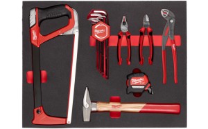 Wkładka piankowa Milwaukee z narzędziami ręcznymi 15szt. do wózków narzędziowych  4932493257