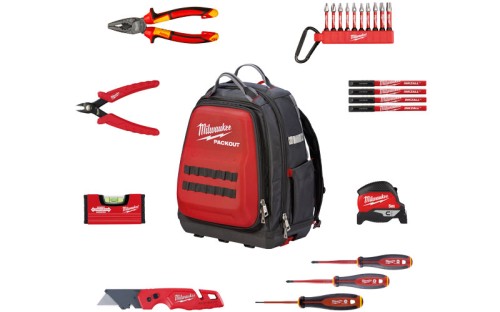 Narzędzia dla elektryka Milwaukee kpl. 23 cz. w plecaku Packout 4932501189