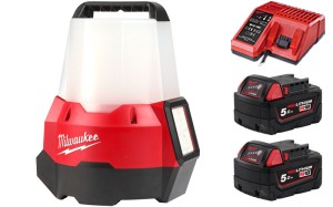 Lampa strefowa Milwaukee M18TAL-502 2200lm 2x aku. 5.0Ah szybka ładowarka