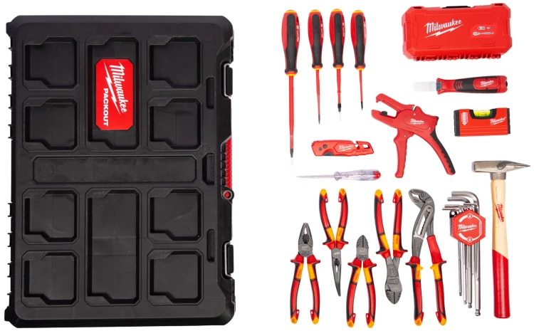 Narzędzia dla elektryka Milwaukee kpl. 62 cz. w walizce Packout 4932499466