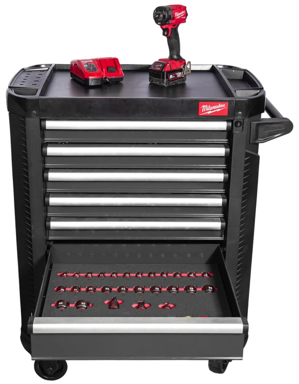 Wózek narzędziowy Milwaukee TOOLGUARD™ 30″ / 78cm z 7 szufladami w zestawie z 246 narzędziami - wersja premium 4932500743