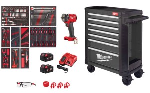 Wózek narzędziowy Milwaukee TOOLGUARD™ 30″ / 78cm z 7 szufladami w zestawie z 246 narzędziami - wersja premium 4932500743