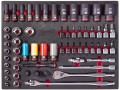 Wkładka piankowa Milwaukee z zestawem grzechotka i nasadki ½″ 60 cz. 4932500757