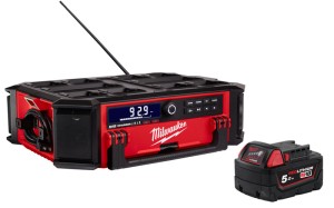 Radio-ładowarka Milwaukee M18PRCDAB+-0 EU + 1x aku. 5.0Ah