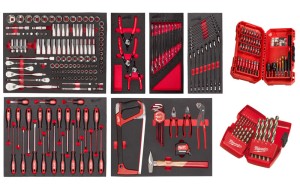 Wkładki piankowe z narzędziami Milwaukee zestaw narzędzi przemysłowych 244 cz. 4932499475