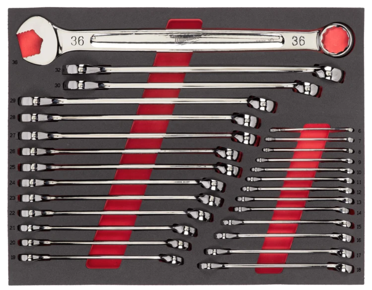 Wózek narzędziowy Milwaukee TOOLGUARD™ 30″ / 78cm z 7 szufladami w zestawie z 246 narzędziami - wersja premium 4932500743