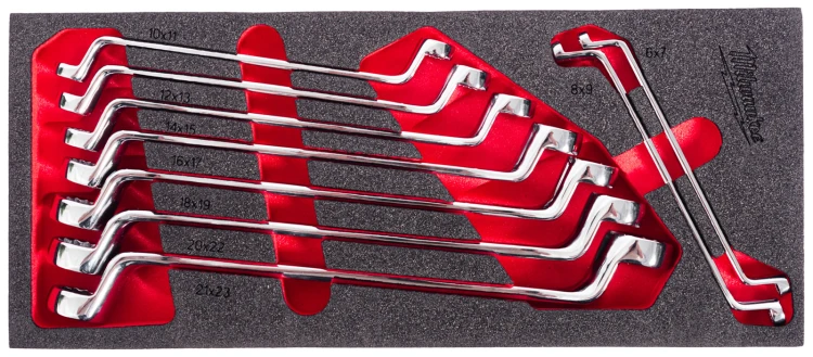 Wkładka piankowa z zestawem kluczy oczkowo giętych 9 szt. Milwaukee 4932499086