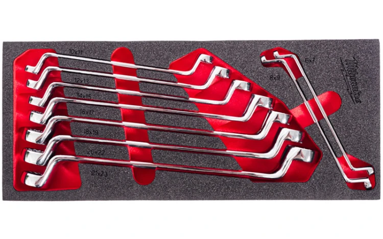 Wkładka piankowa z zestawem kluczy oczkowo giętych 9 szt. Milwaukee 4932499086